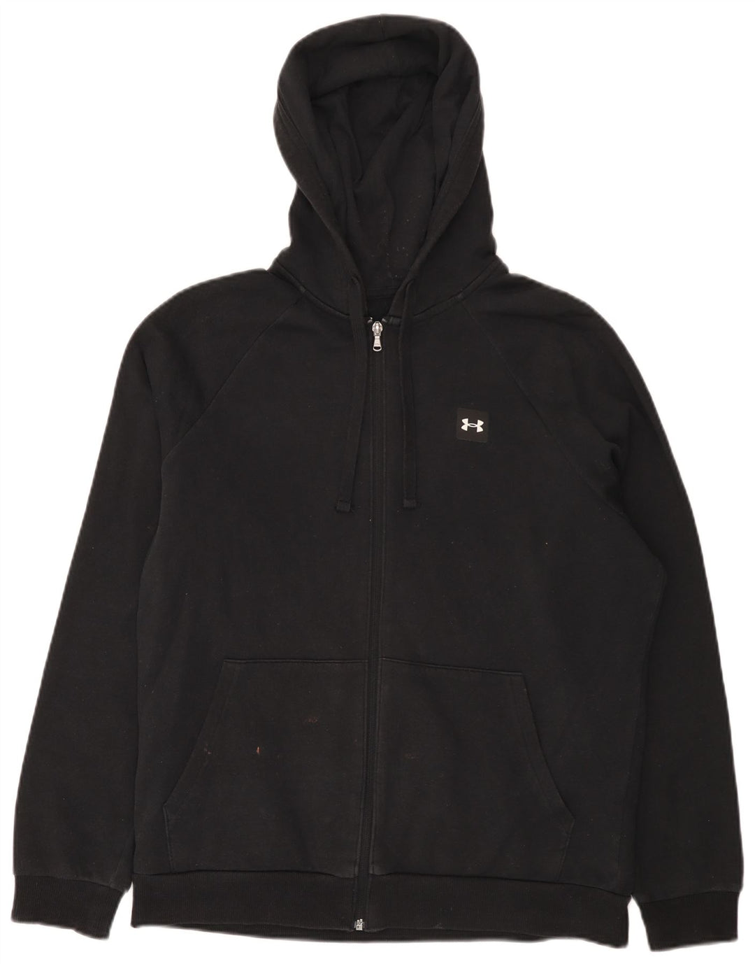 Felpa con cappuccio e zip Under Armour da uomo Cold Gear in cotone nero medio