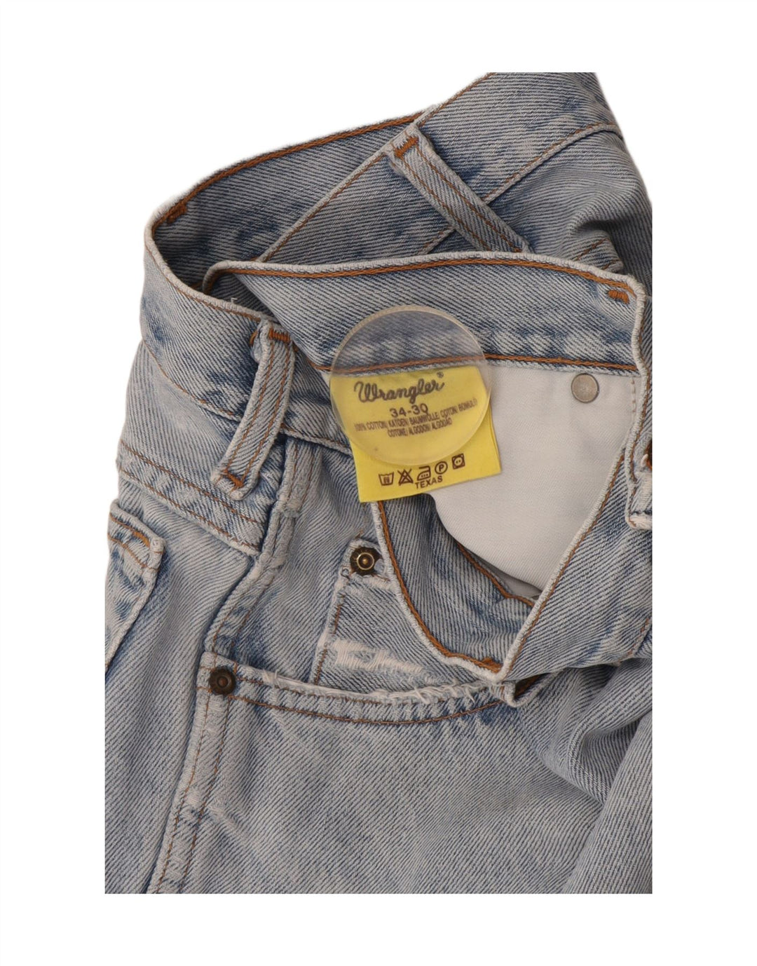 Jeans dritti da uomo Wrangler W34 L30 cotone blu