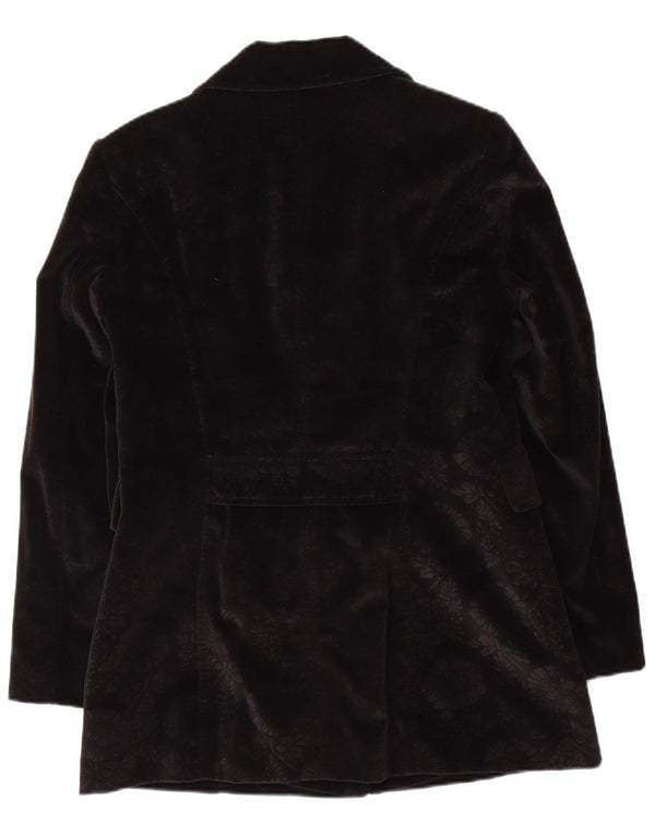 Betty Barclay Womens 3 Button Blazer Jacket UK 12 Medium Black Floral