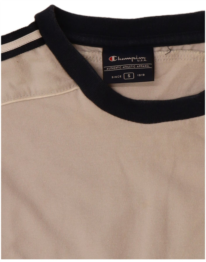 T-shirt grafica da uomo Champion Top piccola in cotone grigio
