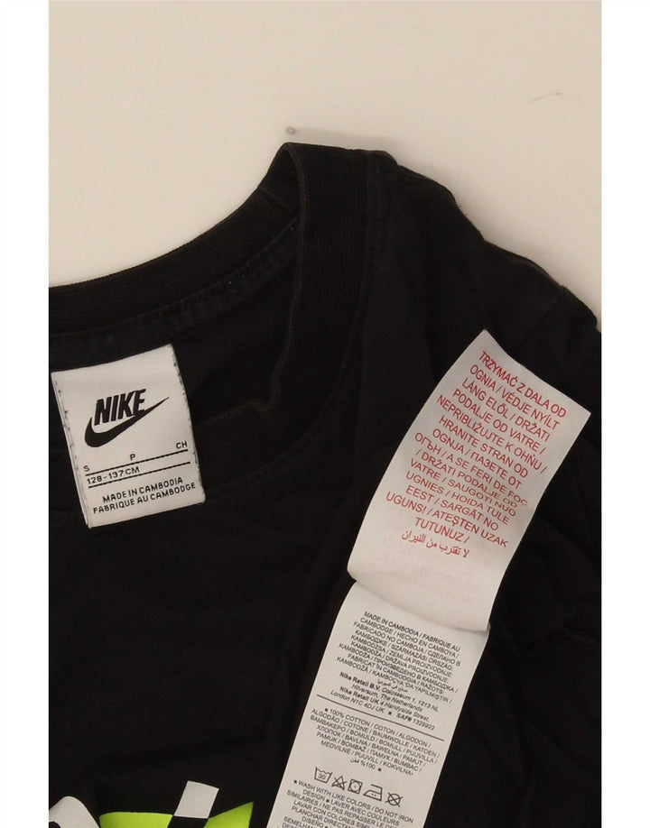 T-shirt grafica Nike da bambino, 8-9 anni, piccola, in cotone nero