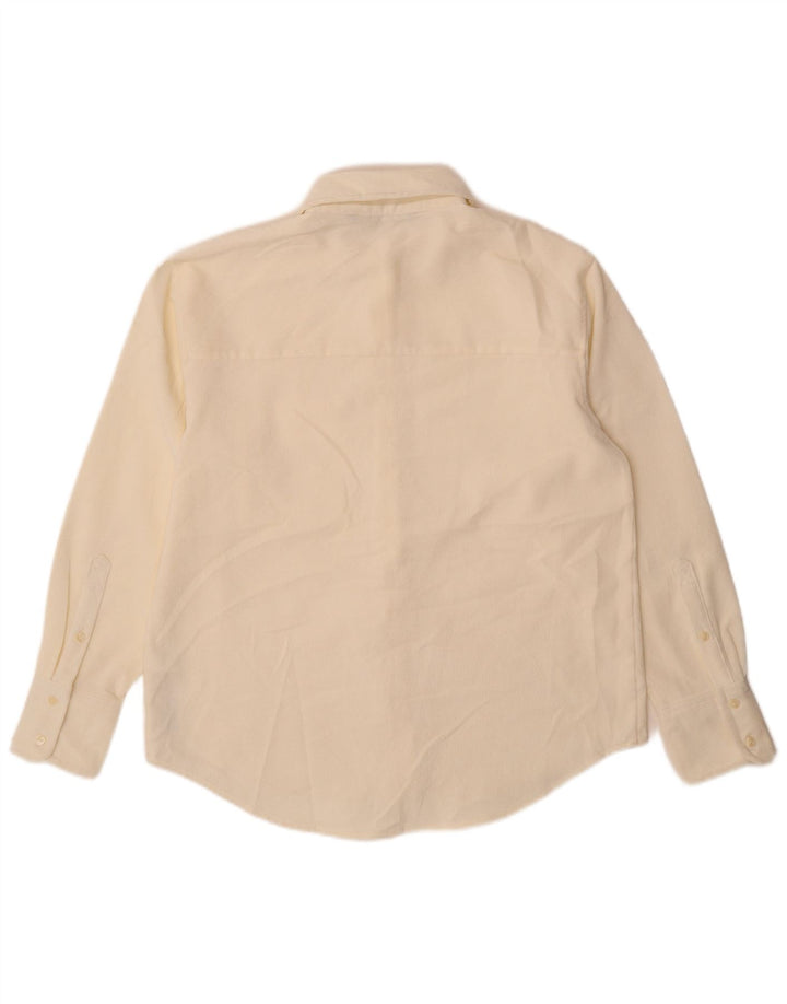 Camicia oversize da donna Zara Oversize UK 10 Small Poliestere bianco sporco
