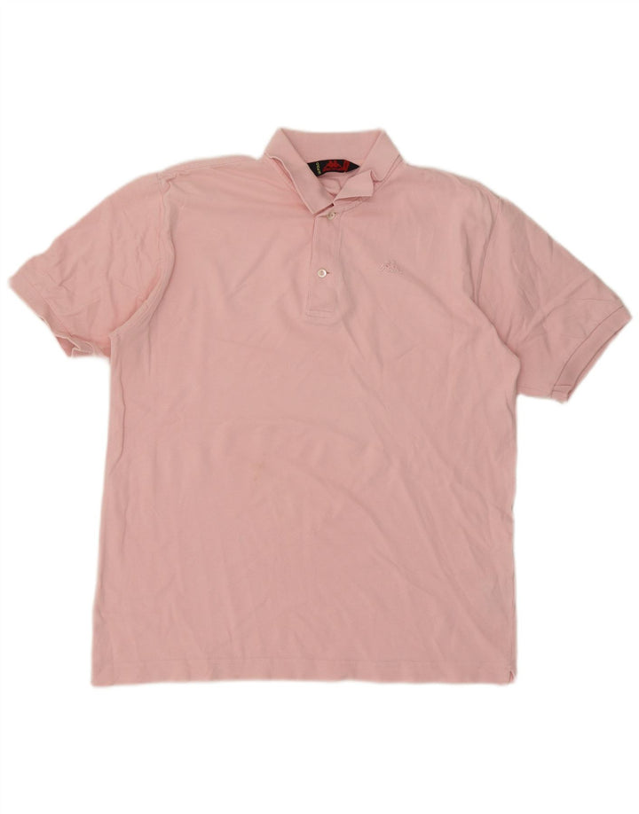 Polo Kappa Uomo Large Rosa In Cotone