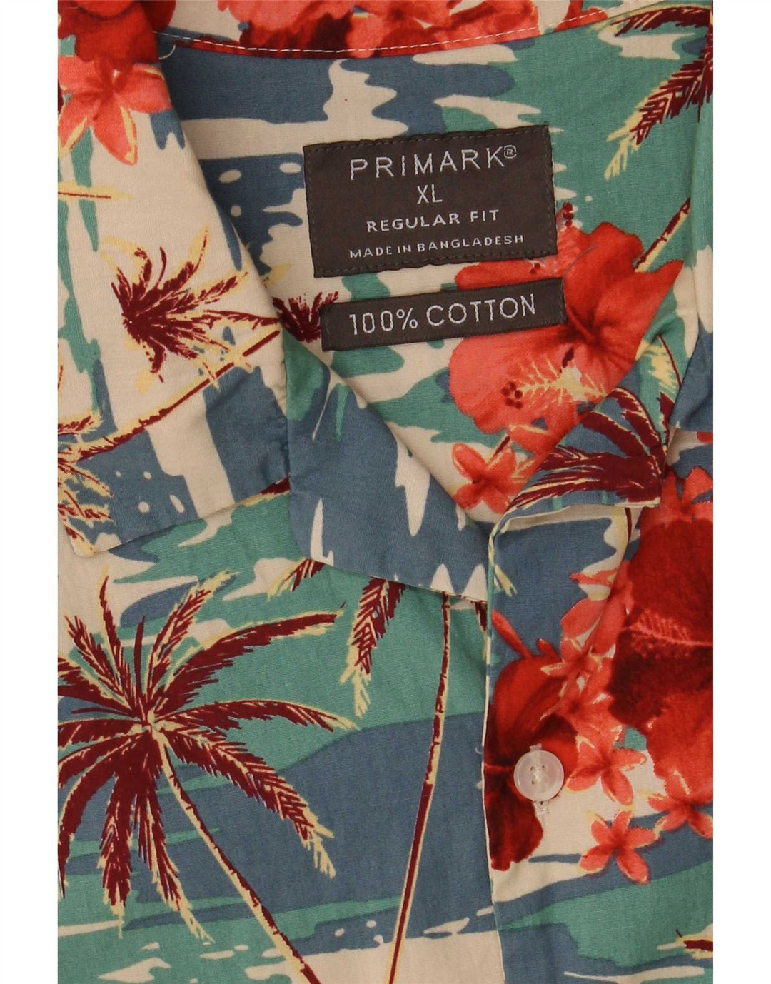 Camicia a maniche corte da uomo Primark XL multicolore floreale hawaiana