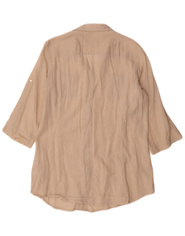 Camicia Brugi da donna con maniche a 3/4 maniche a 3/4 UK 16 Large Beige