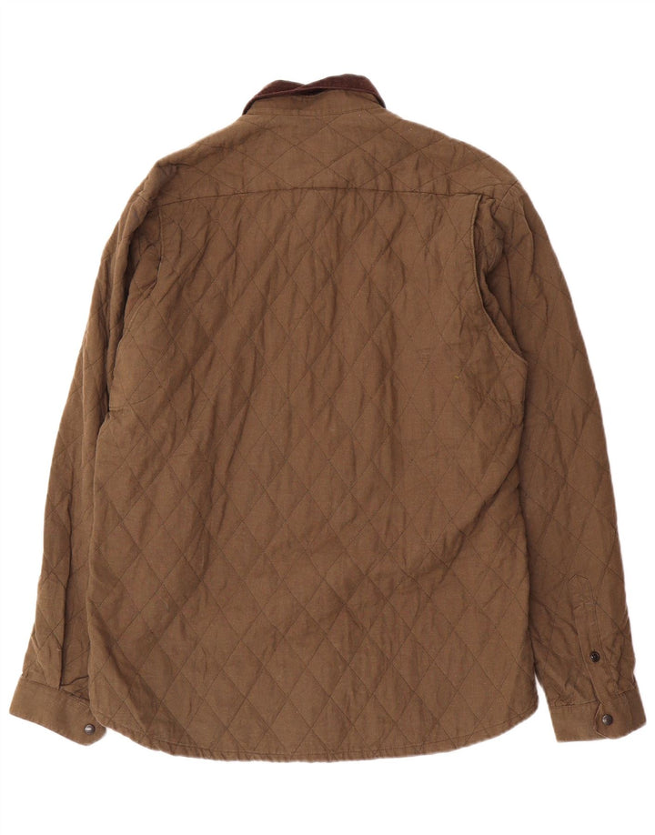 Giacca trapuntata da uomo Barbour UK 40 grande cotone kaki