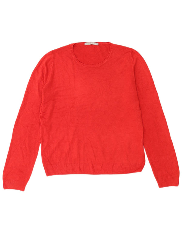 Maglione maglione girocollo da donna Marks & Spencer UK 14 grande rosso