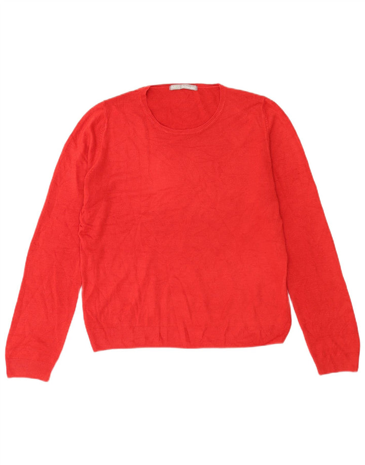 Maglione maglione girocollo da donna Marks & Spencer UK 14 grande rosso