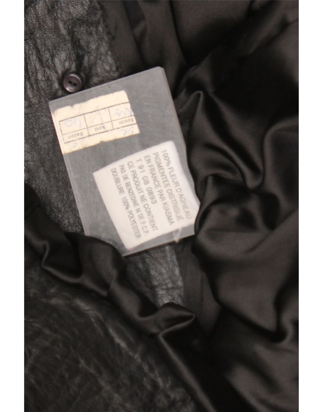 Cappotto oversize da donna in pelle VINTAGE IT 40 piccolo in pelle nera