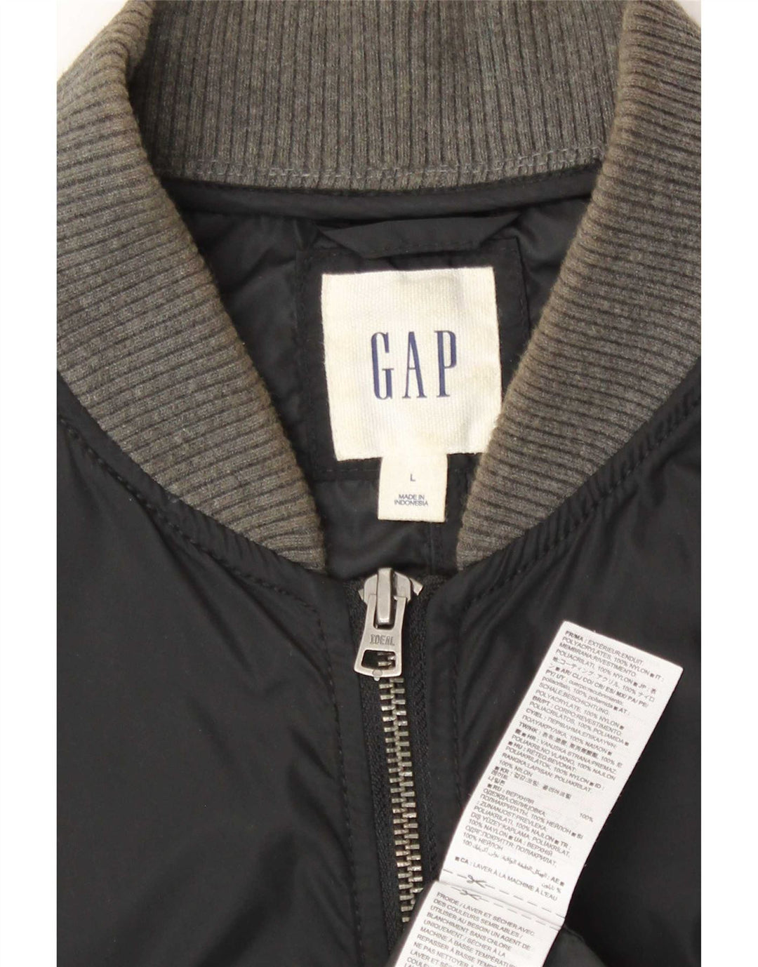 Giubbotto bomber da uomo Gap UK 40 Large nylon nero