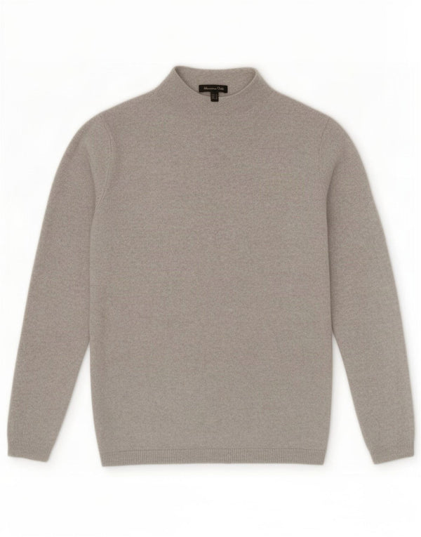 Maglione maglione a collo alto da donna Massimo Dutti UK 10 piccolo in lana grigia