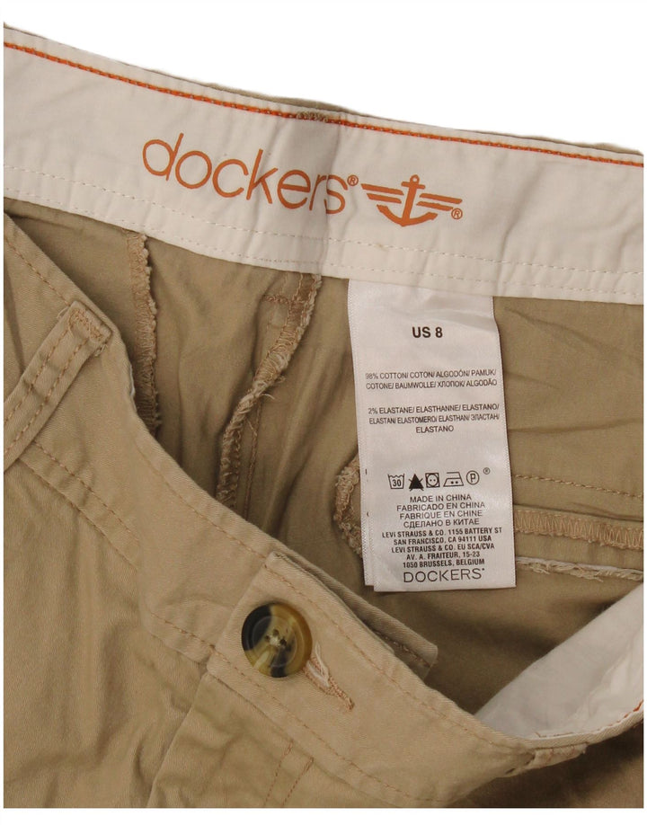 Pantaloncini cargo da donna Dockers US 8 medi W32 in cotone beige