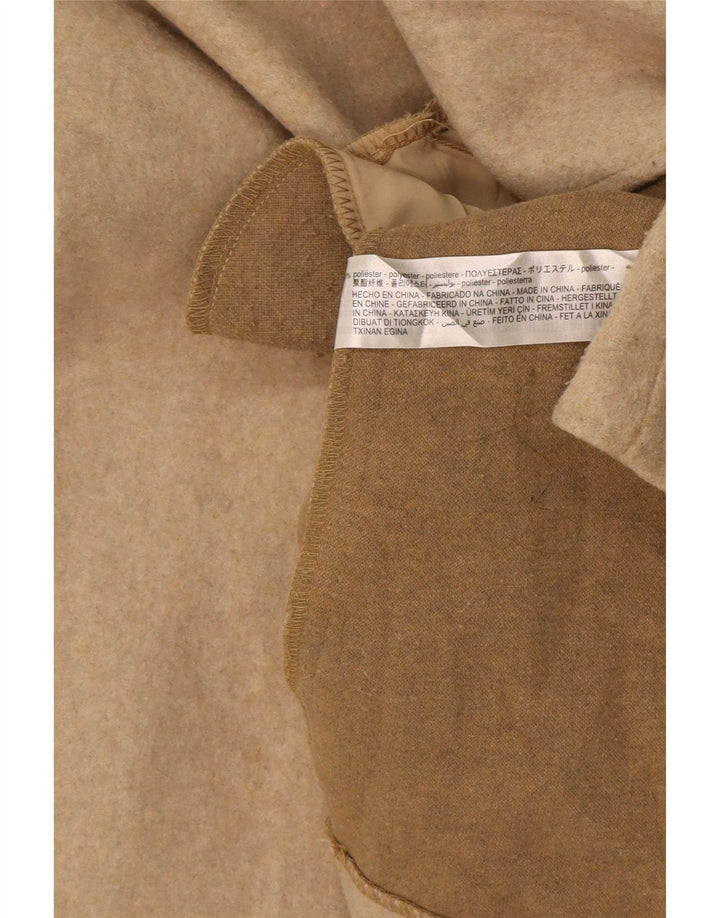 Cappotto oversize con cappuccio da donna Zara UK 6 XS Poliestere beige