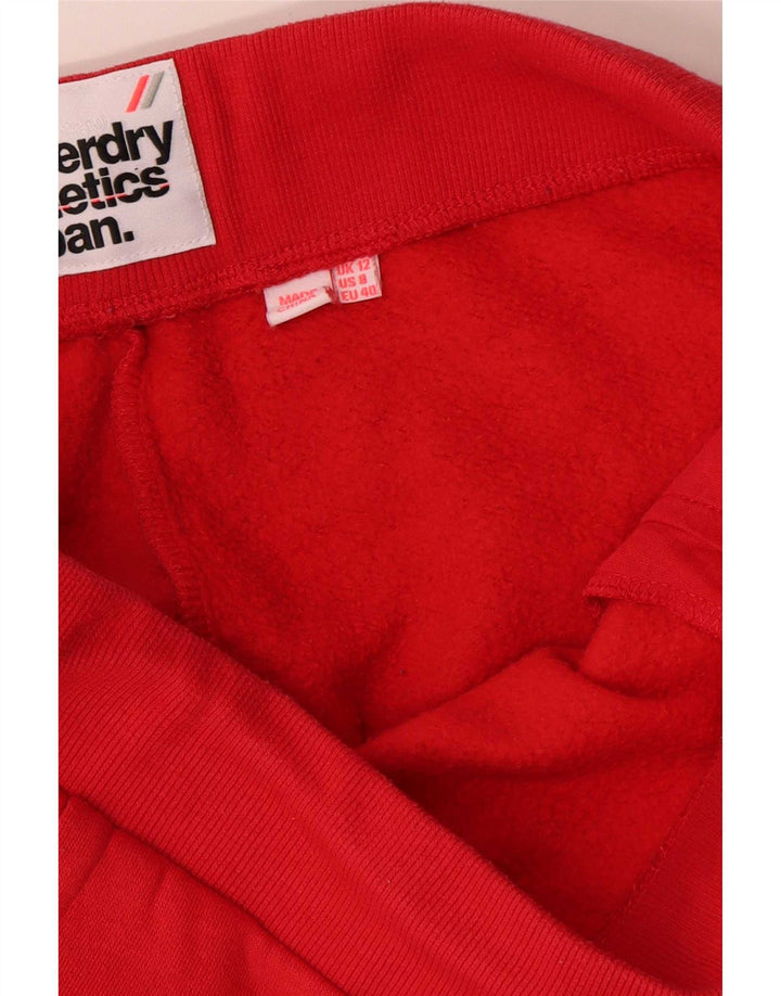Pantaloni da tuta da donna Superdry Joggers UK 12 Medium Red Cotton