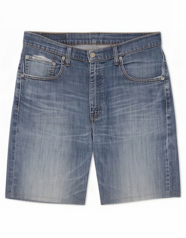 Pantaloncini di jeans invecchiati Levi's 752 da donna, grandi W34, cotone blu