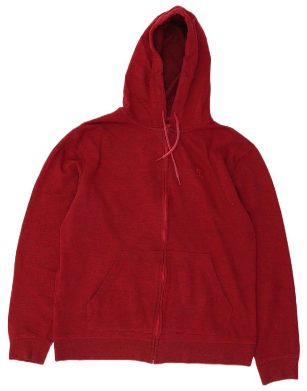 Felpa con cappuccio e zip DC da uomo XL rossa screziata
