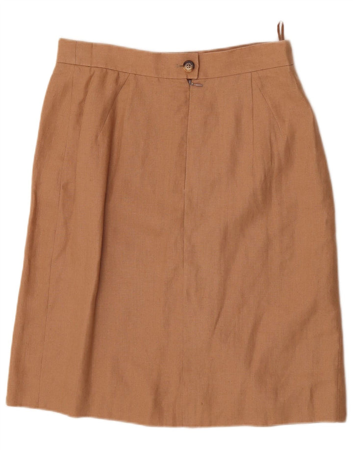 Gonna dritta da donna HERMES IT 44 media W30 lino beige