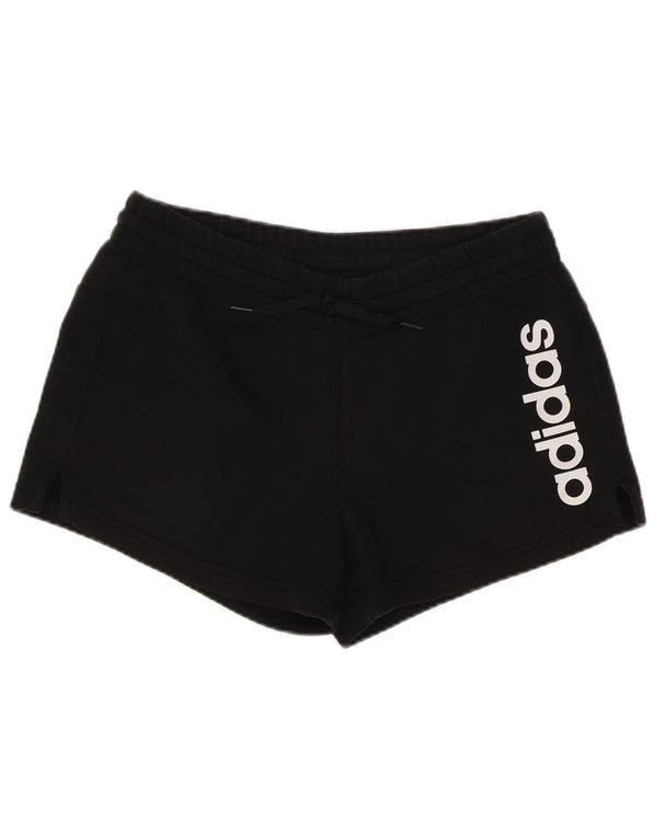 Pantaloncini sportivi grafici ADIDAS da donna UK 12/14 Cotone nero medio