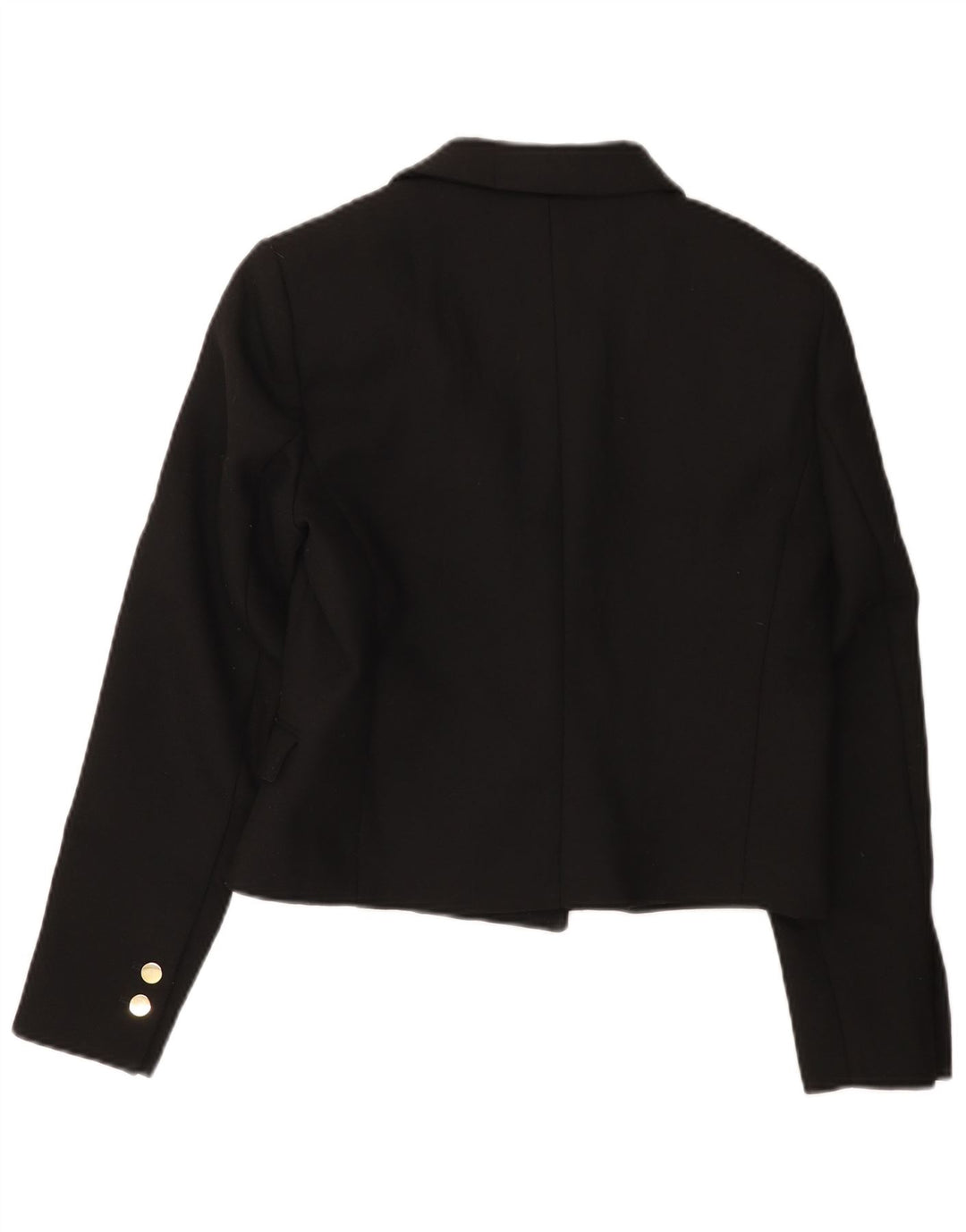 Giacca blazer doppiopetto corta da donna Zara UK 14 grande poliestere nero