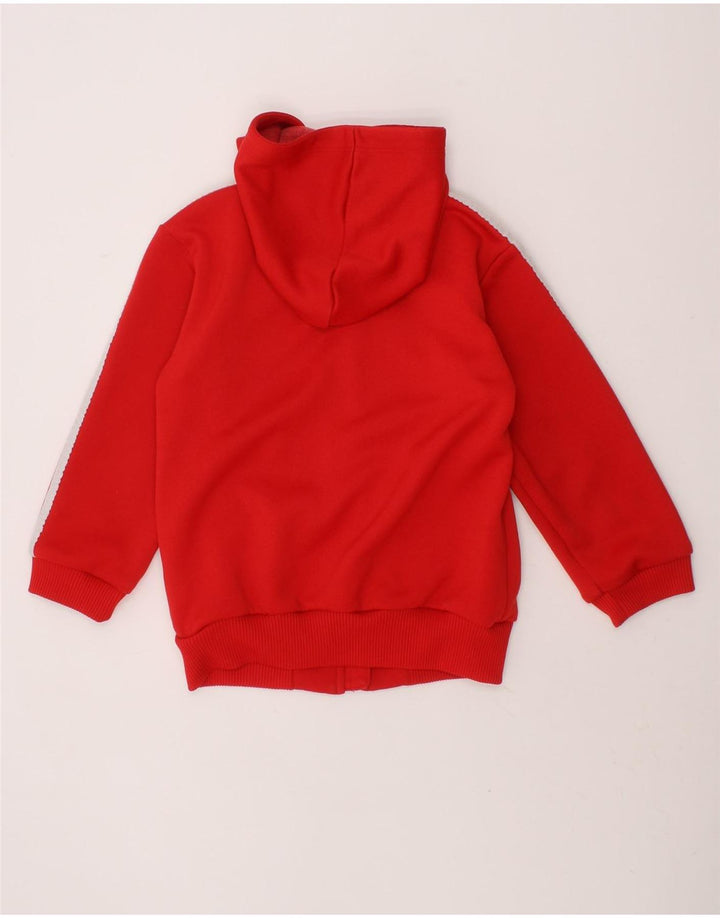 ADIDAS Boys Zip Hoodie Sweater 3-4 Years Red Polyester Vintage Adidas and Second-Hand Adidas from Messina Hembry 