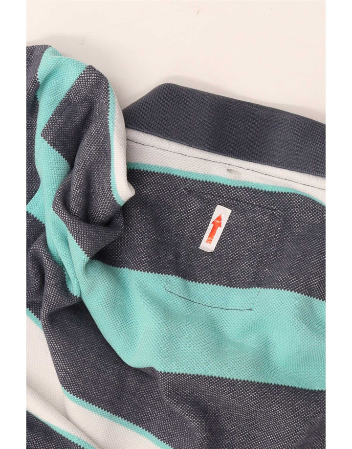 Crew Clothing Polo da uomo grande in cotone a righe multicolori