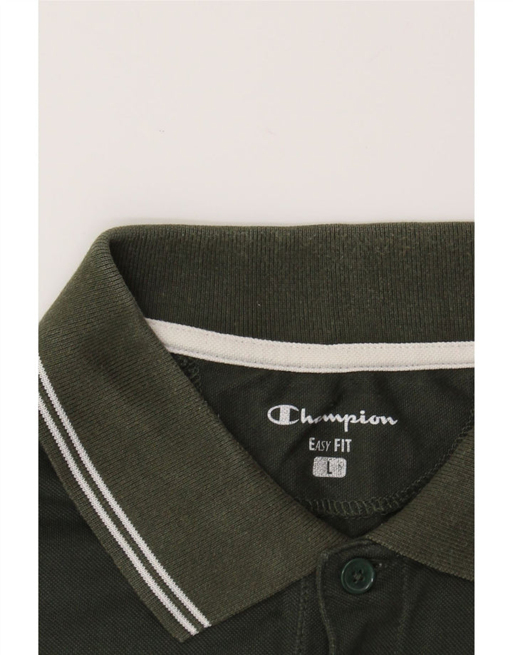 CHAMPION Mens Easy Fit Polo Shirt Large Green Vintage Champion and Second-Hand Champion from Messina Hembry 