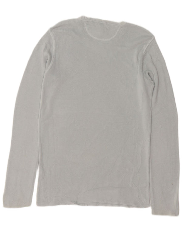 Armani Jeans Top Uomo Manica Lunga Large in Cotone Grigio