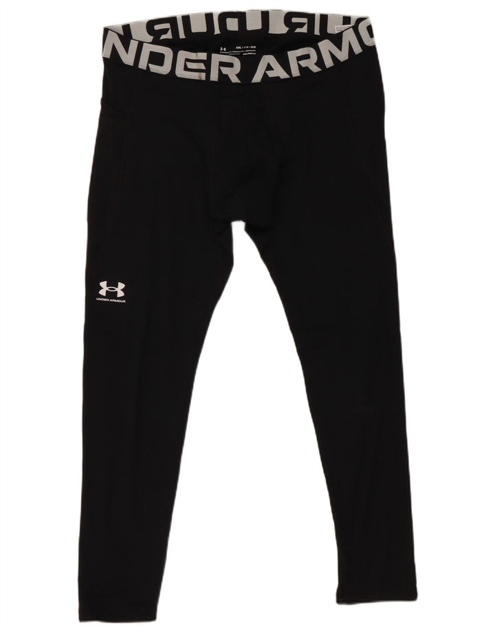 Leggings grafici da uomo UNDER ARMOUR Cold Gear 2XL poliestere nero
