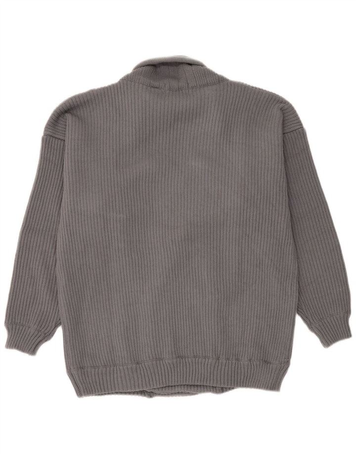 Maglione cardigan da uomo vintage XL grigio