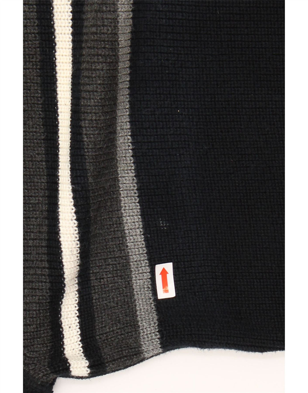 EDDIE BAUER Maglione da uomo con zip e collo grande in cotone a righe blu navy