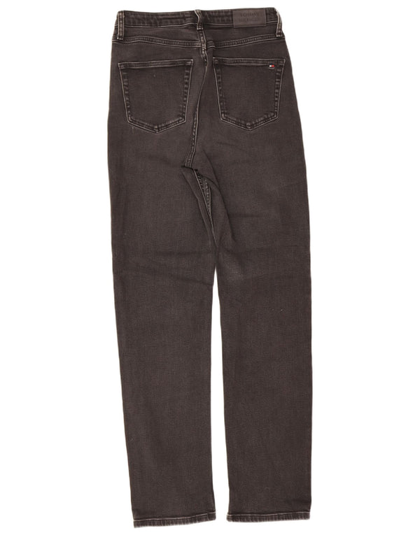 Jeans dritti da donna Tommy Hilfiger W28 L32 cotone nero