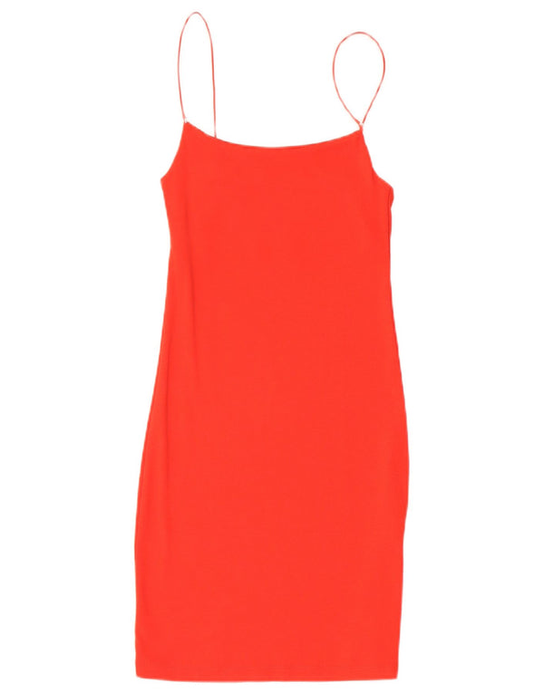 Zara Womens Slip Dress UK 12 Medium Red Cotton