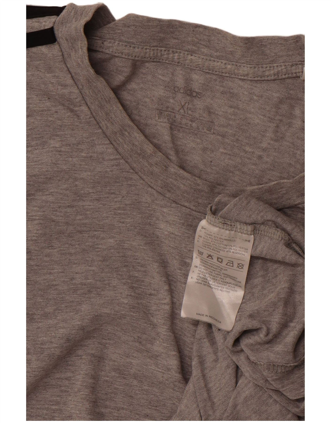 T-shirt ADIDAS da uomo Top XL in cotone grigio