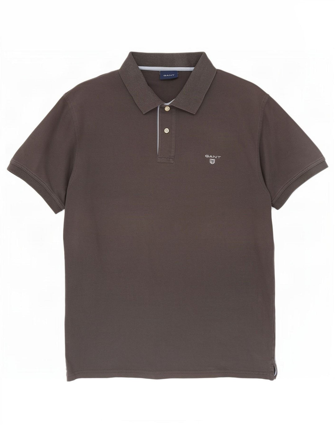 Polo da uomo Gant grande in cotone grigio