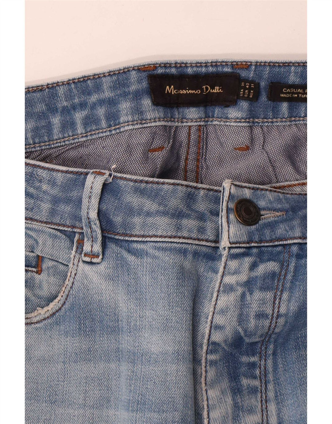 Massimo Dutti Jeans dritti da uomo vestibilità casual EU 40 medio W31 L29 blu