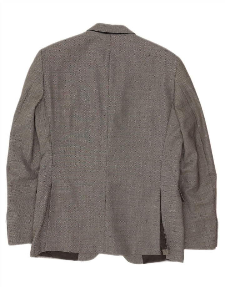 Giacca blazer slim da uomo a 2 bottoni Cerruti 1881 IT 50 Large in lana vergine grigia