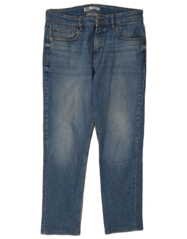 Jeans slim da uomo Zara EU 42 Large W32 L27 Cotone blu