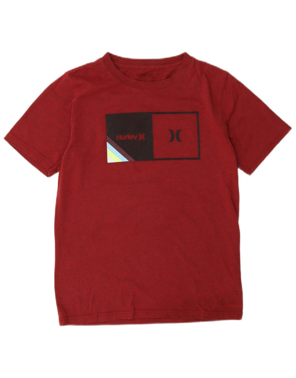 T-shirt grafica per ragazzi Hurley Top 12-13 anni Large in cotone bordeaux