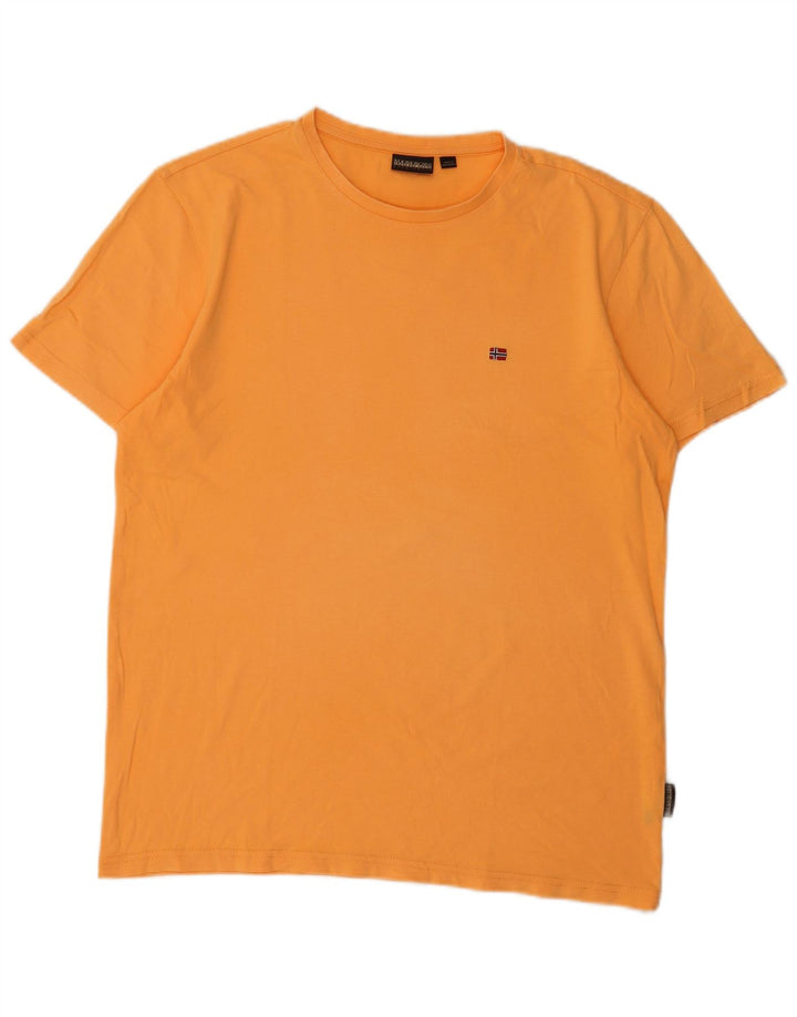 T-shirt geografica da uomo NAPAPIJRI Top grande arancione