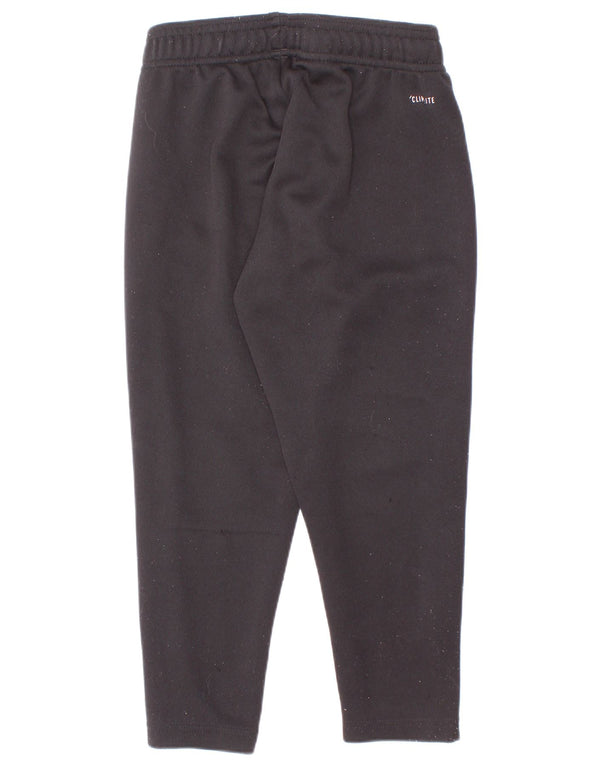 Pantaloni della tuta Adidas Climalite da ragazzo 3-4 anni in poliestere nero