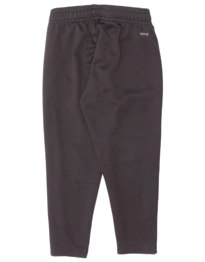 Pantaloni della tuta Adidas Climalite da ragazzo 3-4 anni in poliestere nero