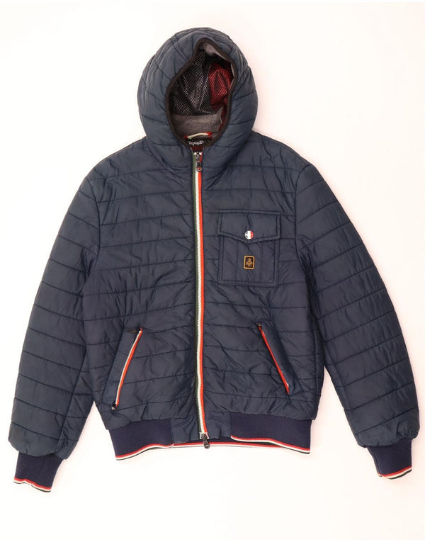 Refrigiwear Giacca imbottita con cappuccio Sixty spa da uomo IT 50 Large Blu Navy