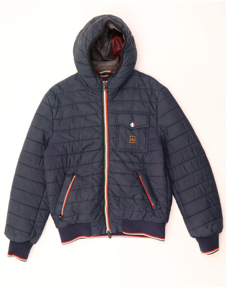 Refrigiwear Giacca imbottita con cappuccio Sixty spa da uomo IT 50 Large Blu Navy