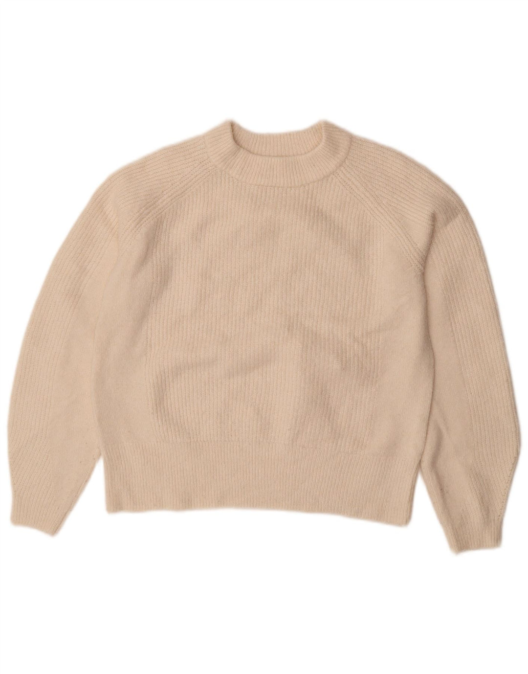 Maglione maglione girocollo da donna Marks & Spencer UK 10 piccolo bianco sporco