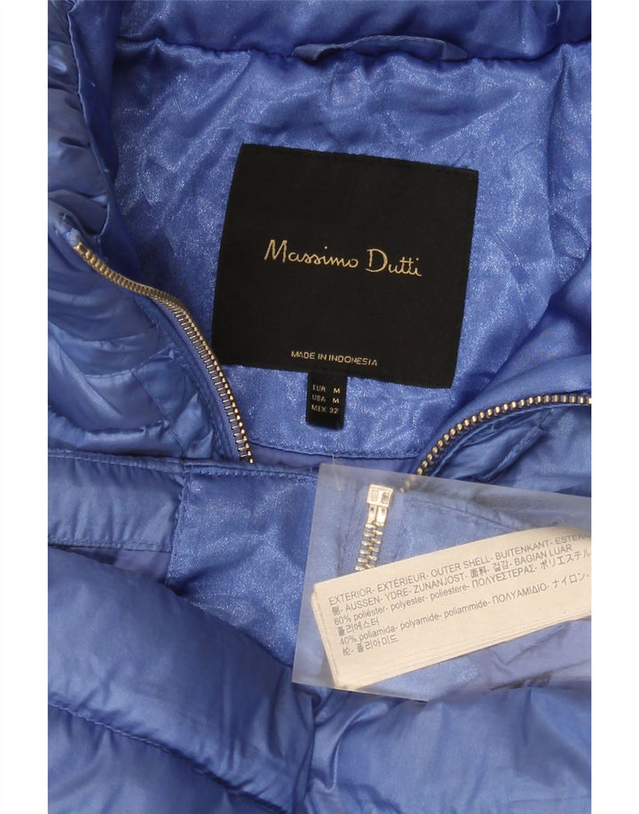 Giacca imbottita da donna Massimo Dutti UK 12 Poliestere blu medio