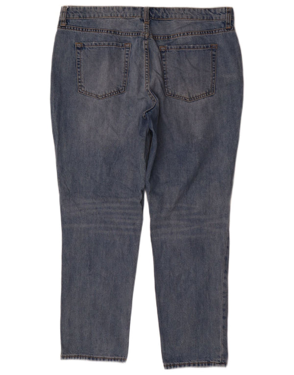 Gap Womens Sexy Boyfriend Distressed Straight Jeans UK 18 XL W36 L27 Blue