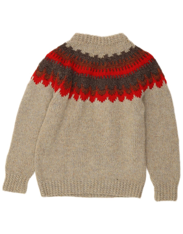 Maglione maglione da donna con collo alto Scapa UK 16 Large Grey Fair Isle