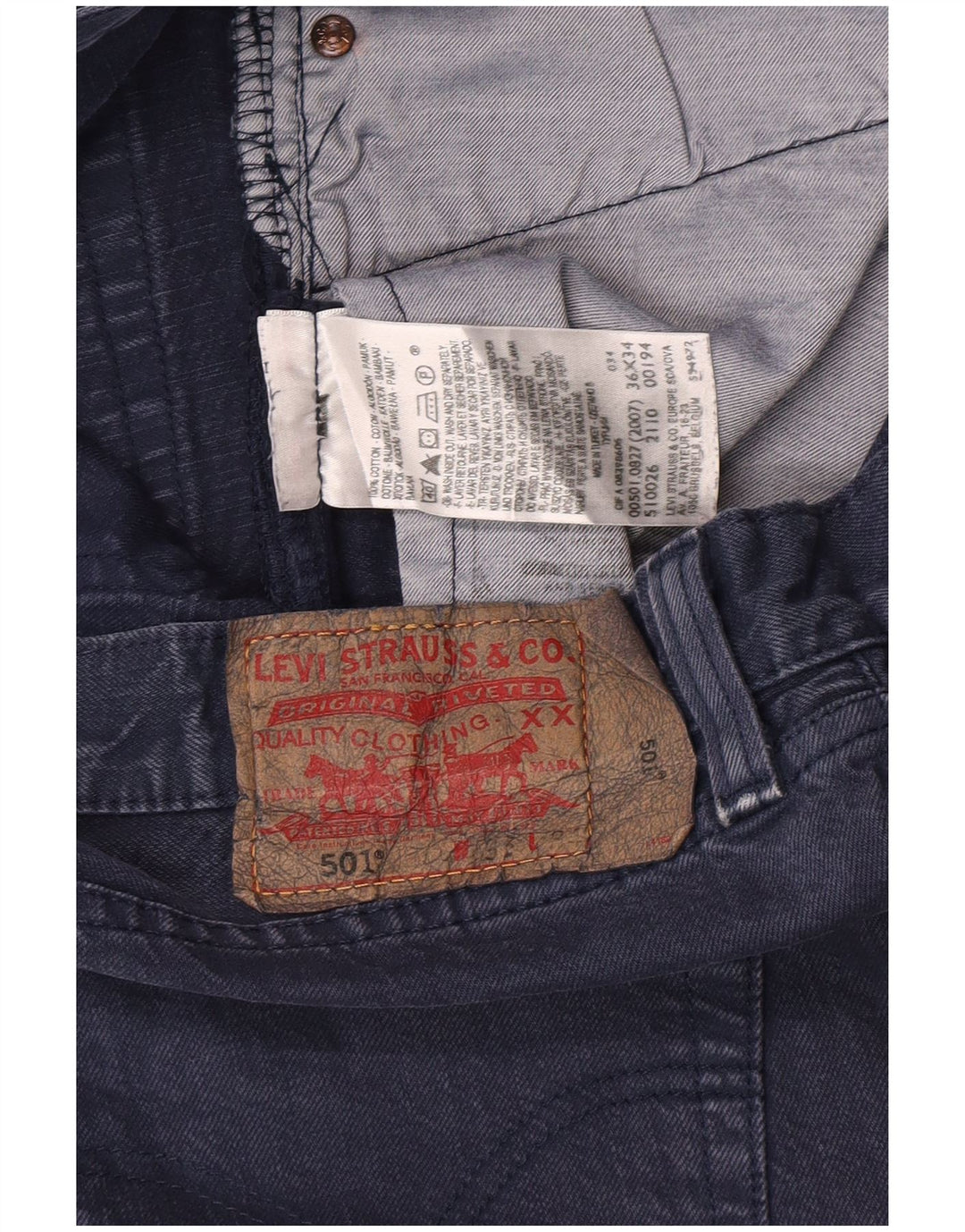 Levi's Uomo 501 Jeans dritti W36 L29 Cotone blu navy