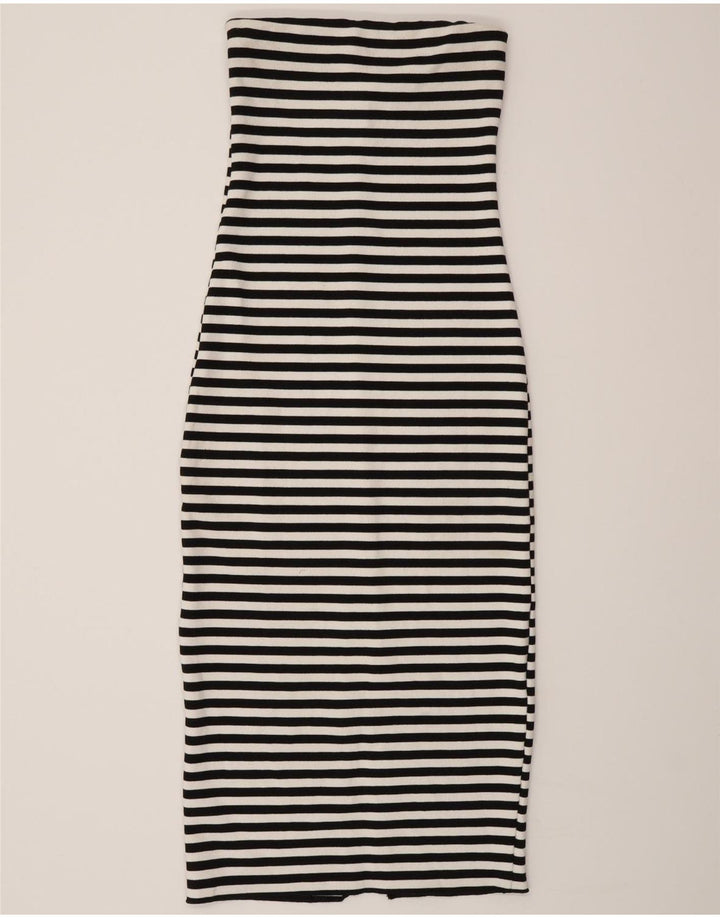 Abito senza spalline da donna Zara UK 8 piccolo a righe nere