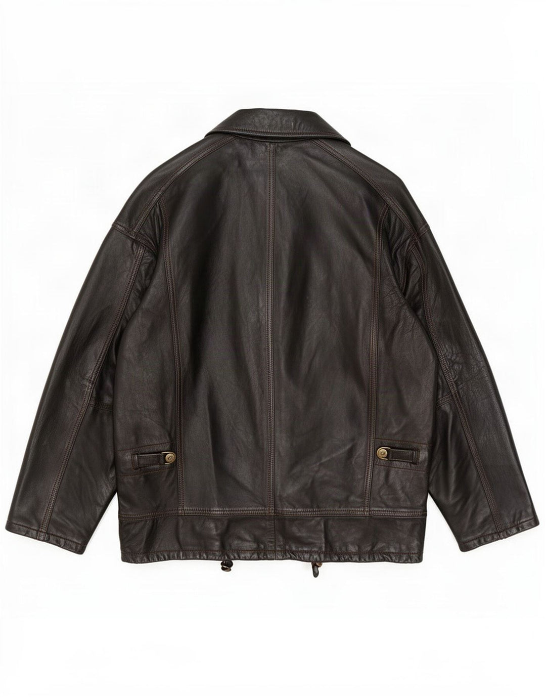 Giacca in pelle da uomo vestibilità ampia Braschi UK 38 Marrone medio